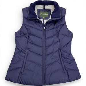 Eddie Bauer EB550 Premium Goose Down Puffer Ski Vest Purple Women's Small